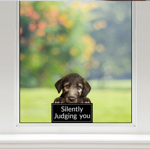 Silently Judging You - Irish Wolfhound Car/ Door/ Fridge/ Laptop Sticker V1