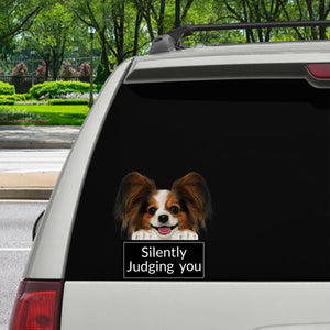 Silently Judging You - Papillon Car/ Door/ Fridge/ Laptop Sticker V1