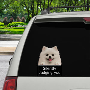 Silently Judging You - Pomeranian Car/ Door/ Fridge/ Laptop Sticker V1