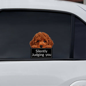 Silently Judging You - Poodle Car/ Door/ Fridge/ Laptop Sticker V1