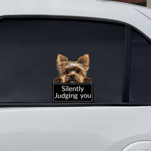 Silently Judging You - Yorkshire Terrier Car/ Door/ Fridge/ Laptop Sticker V1
