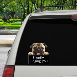Silently Judging You - Pug Car/ Door/ Fridge/ Laptop Sticker V1