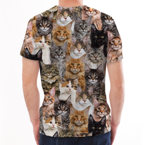 Unisex T-shirt-You Will Have A Bunch Of Maine Coon Cats - Tshirt V1