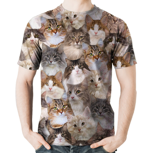 Unisex T-shirt-You Will Have A Bunch Of Norwegian Forest Cats - Tshirt V1
