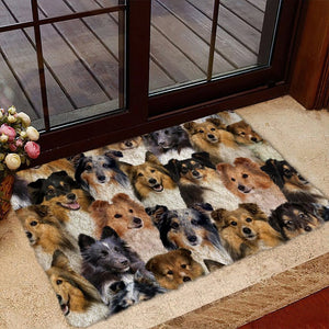 A Bunch Of Shetland Sheepdogs/Shelties Doormat