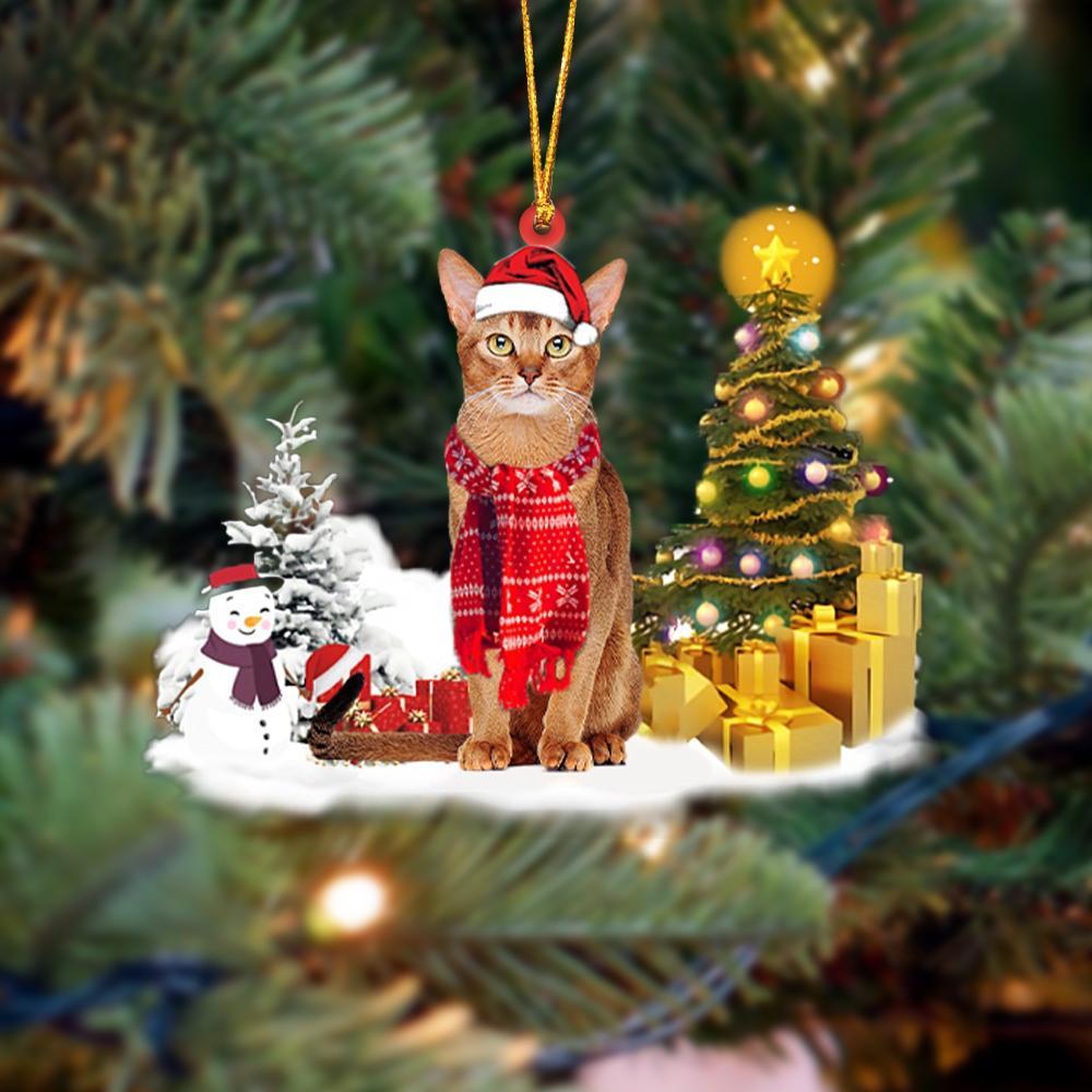 Abyssinian Cat Christmas Ornament