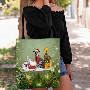greyhound02 Merry Christmas Tote Bag