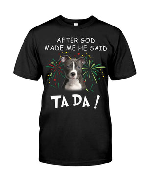 American Staffordshire Terrier-God Said Ta Da Classic T-Shirt