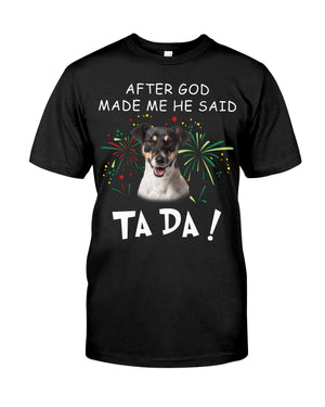 Jack Russell Terrier-God Said Ta Da Classic Unisex T-Shirt